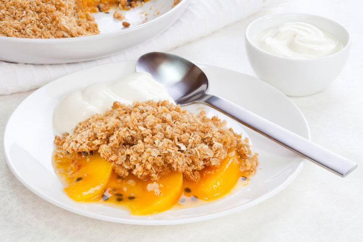 Crumble di pesche