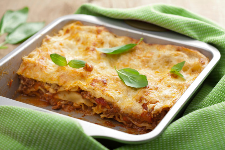 Lasagne con carciofi, fagiolini e funghi