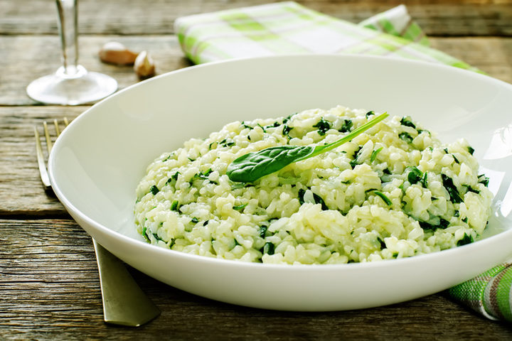 Riso basmati con anacardi e spinaci