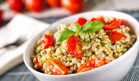 Orzo con pesto trapanese