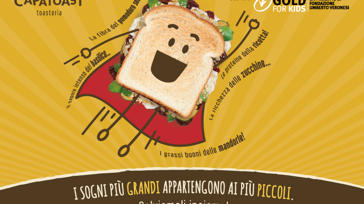 Capatoast e Fondazione Veronesi contro i tumori infantili