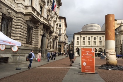 Spegni l'ultima - piazza della Scala Milano, World No Tobacco Day 2018