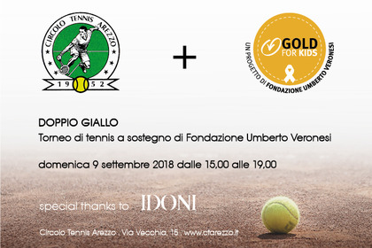 Tennis solidale: il torneo "Doppio Giallo" per i bambini colpiti da tumore