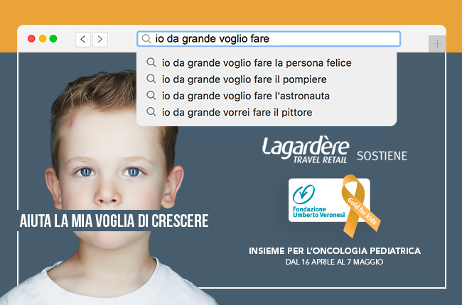 Lagardère Travel Retail a sostegno di Gold for Kids