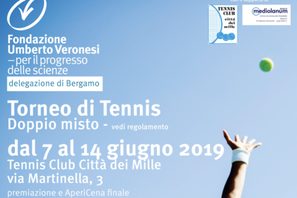 A Bergamo un torneo di tennis per la ricerca sui tumori pediatrici