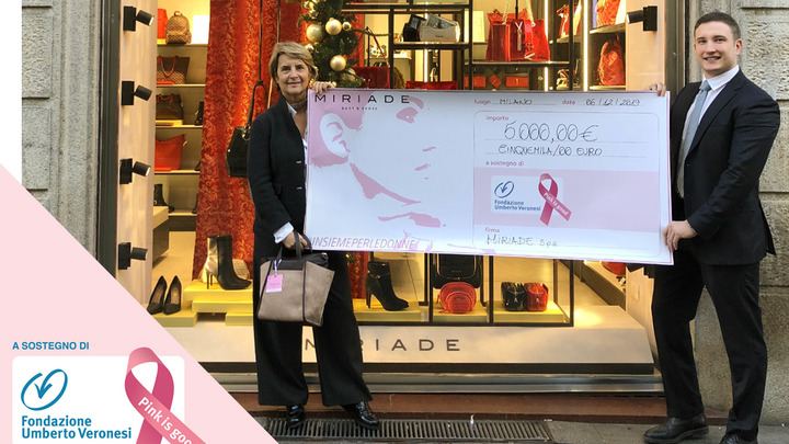 Da Miriade 5.000 euro per la ricerca sui tumori femminili