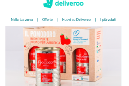 Deliveroo a sostegno della Fondazione Umberto Veronesi