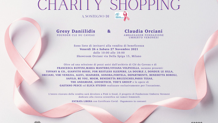 Charity shopping con Claudia Orciani e Gresy Daniilidis a sostegno di Pink is Good