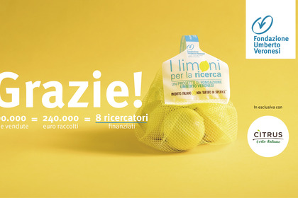 Da «I limoni per la ricerca» 240mila euro per finanziare 8 scienziati 