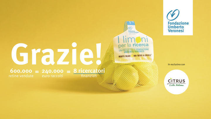 Da «I limoni per la ricerca» 240mila euro per finanziare 8 scienziati 
