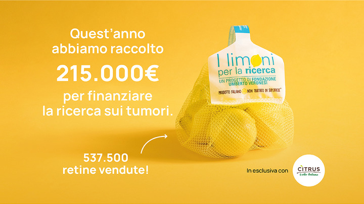 Grazie ai Limoni per la ricerca® raccolti 215 mila euro 