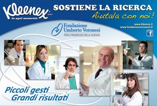 Kleenex e Fondazione Veronesi insieme per la ricerca