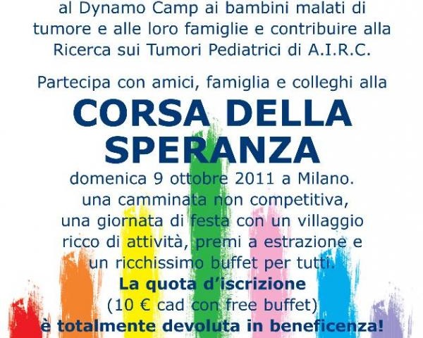 Presto al via la nuova edizione de "La corsa della speranza"