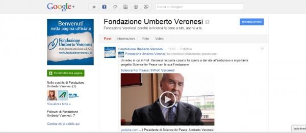 La Fondazione Veronesi è su Google+